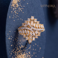 Marquise X-Pattern Cocktail Ring – Shynora By Shivali