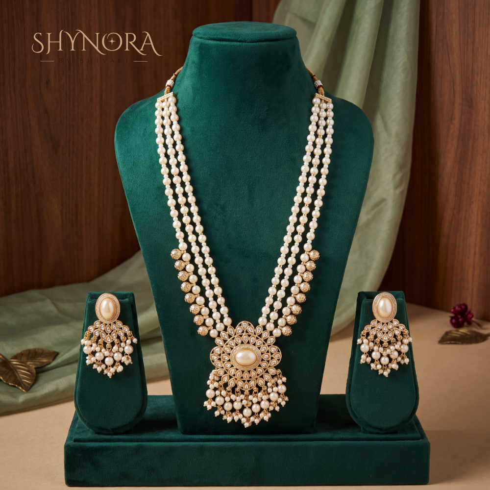 Pearl Strand Baguette Panel Rani Haar – Shynora By Shivali