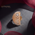 Wide Pave Dome Cocktail Ring – Shynora By Shivali