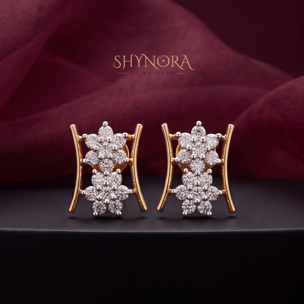 Double Floral Climber Earrings – Shynora By Shivali