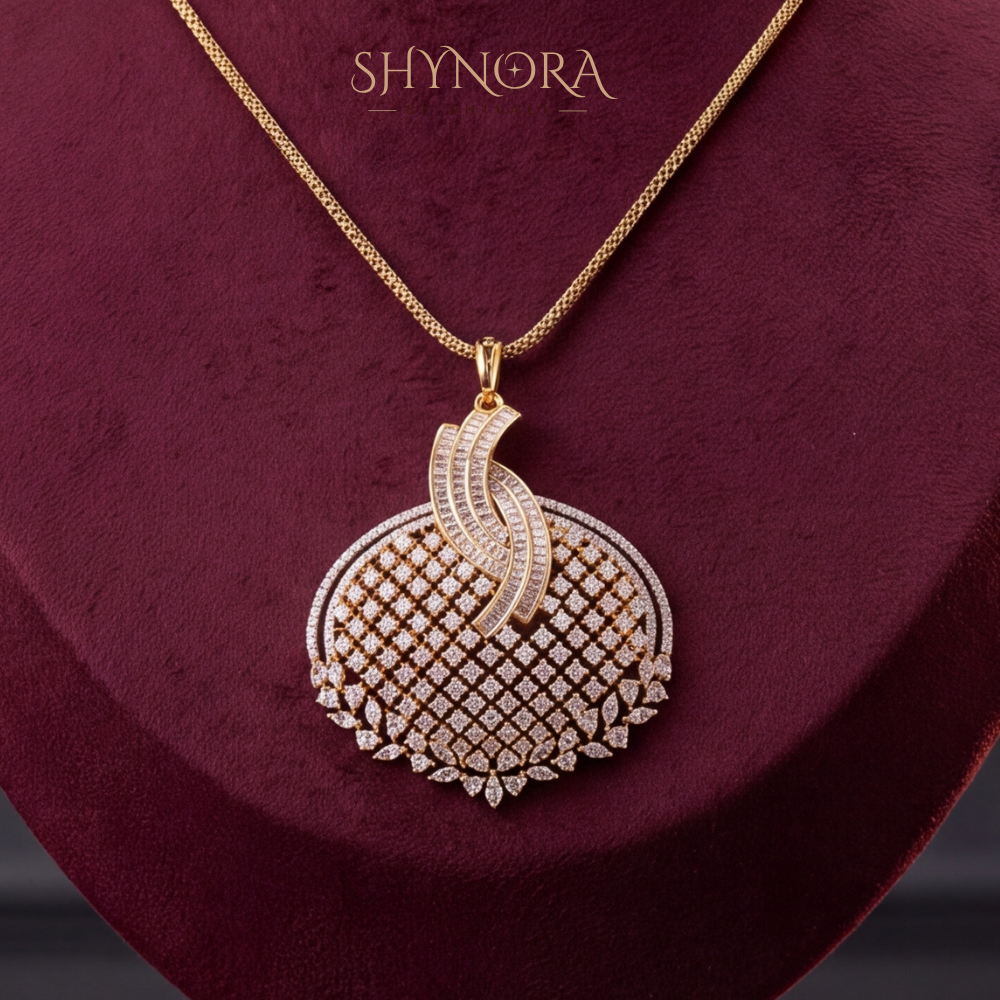 Paisley Cluster Pendant Set – Shynora By Shivali