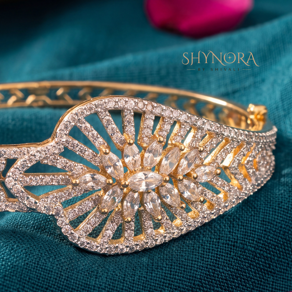 Sunburst Leaf Kada – Shynora By Shivali