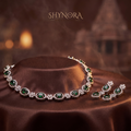 Emerald Oval Cluster Necklace Set Two – Shynora By Shivali