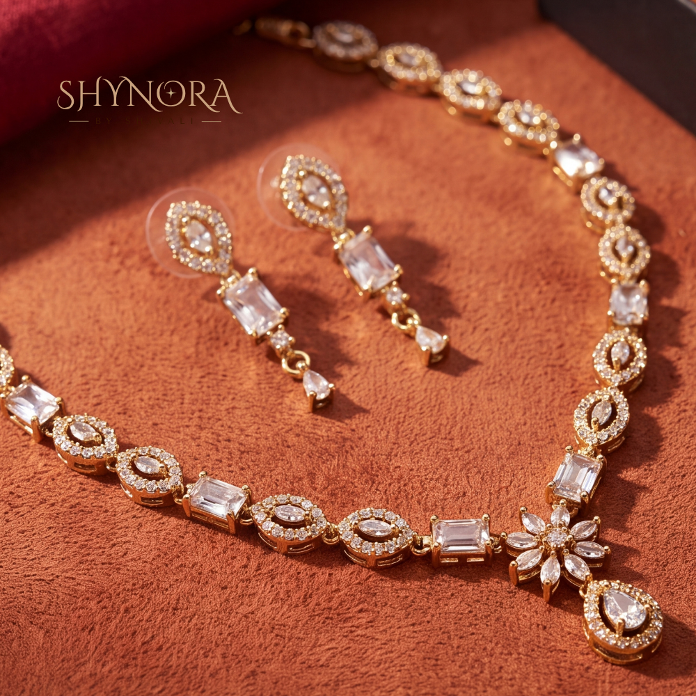 Starburst Pendant Necklace Set – Shynora By Shivali