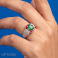 Multicolor Gemstone Floral Round Adjustable Ring – Shynora By Shivali