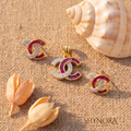 Ruby Interlocking Crescent Pendant Set – Shynora By Shivali
