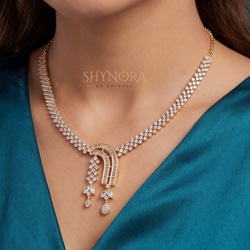 Diamond Tassel Choker Necklace – Shynora By Shivali