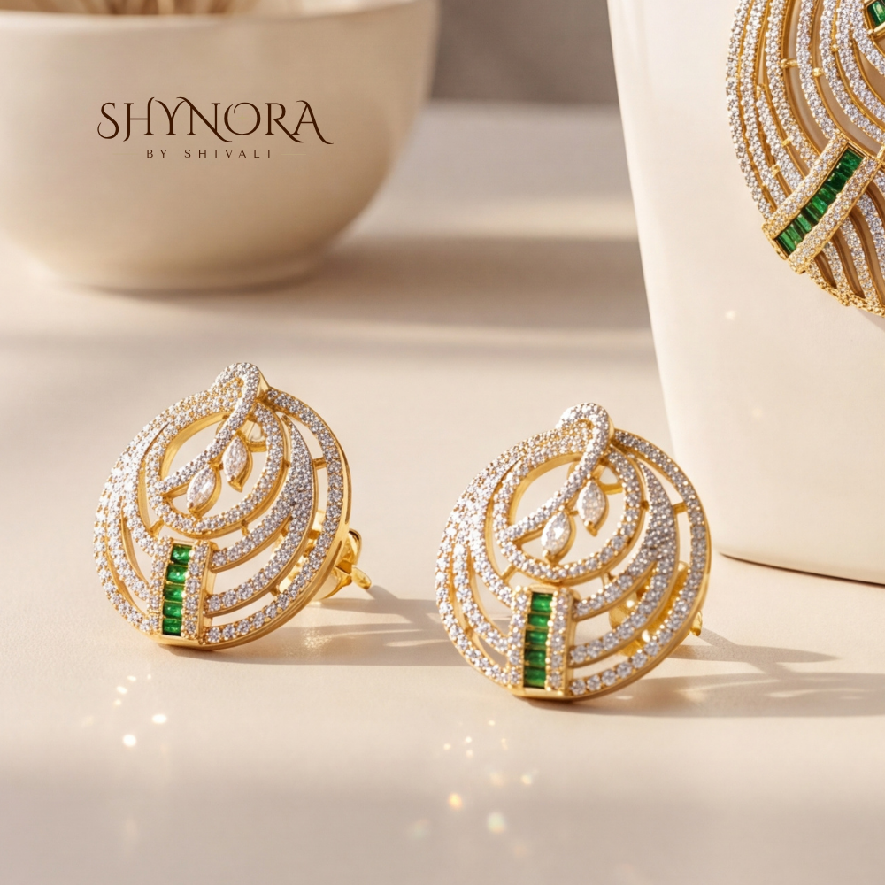 Heart Cutout Floral AD Pendant Set – Shynora By Shivali