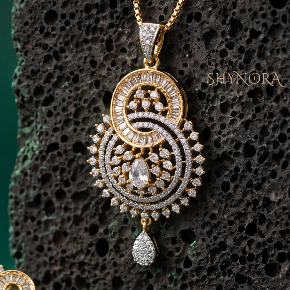 Ruby Paisley AD Pendant Set – Shynora By Shivali