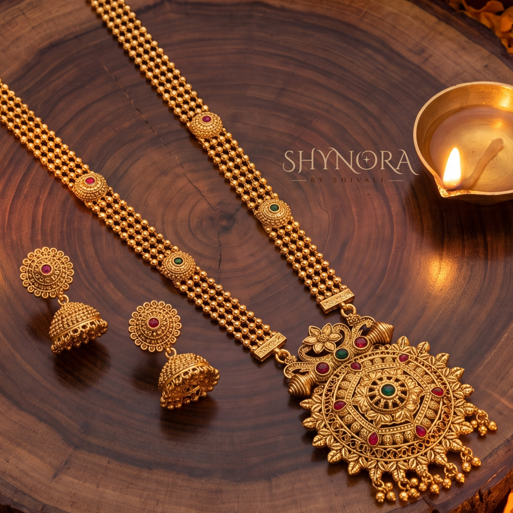 Antique Kundan Medallion Rani Haar – Shynora By Shivali