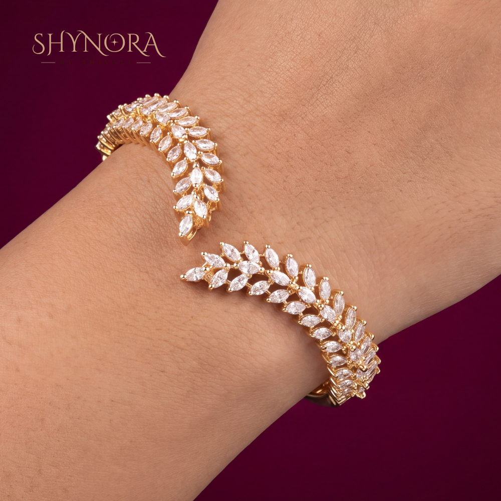 Marquise Leaf Climber Earring (Single) – Shynora By Shivali