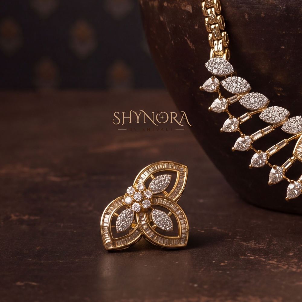 Beaded Chain Chandelier Necklace Set – Shynora By Shivali