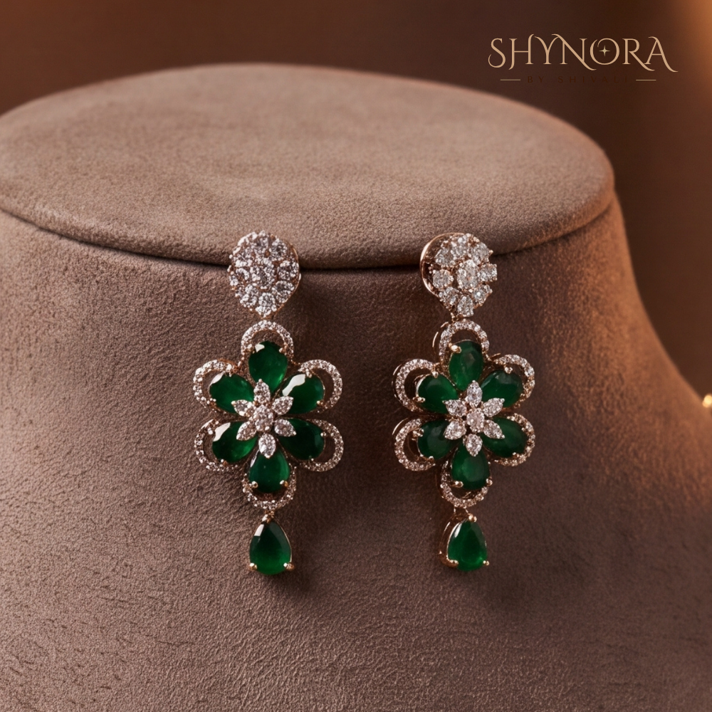 Double Strand Floral Drop Necklace Set – Shynora By Shivali