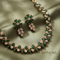 Emerald Floral Necklace Set – Shynora By Shivali