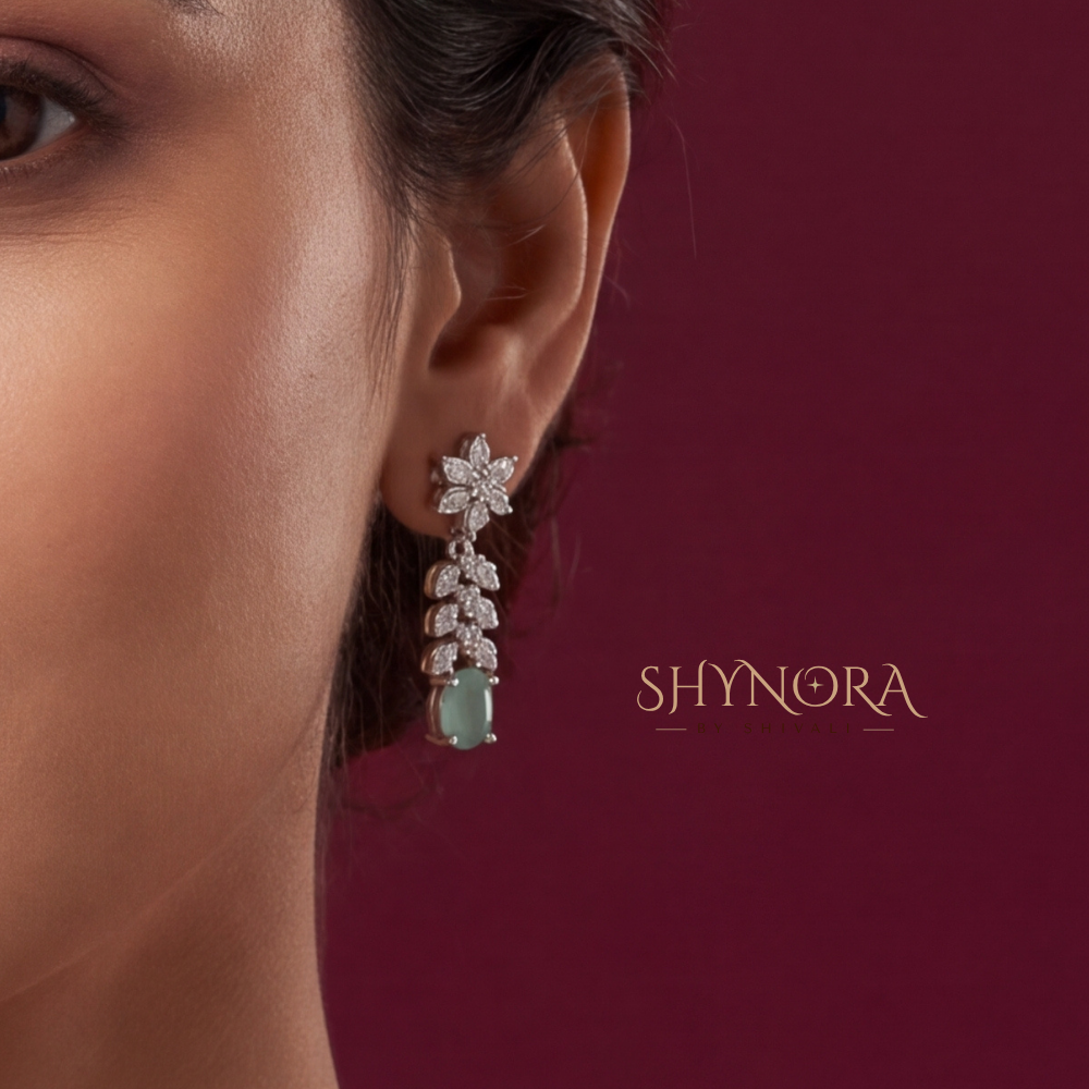 Sapphire Multicolor Cluster Pendant Necklace Set – Shynora By Shivali