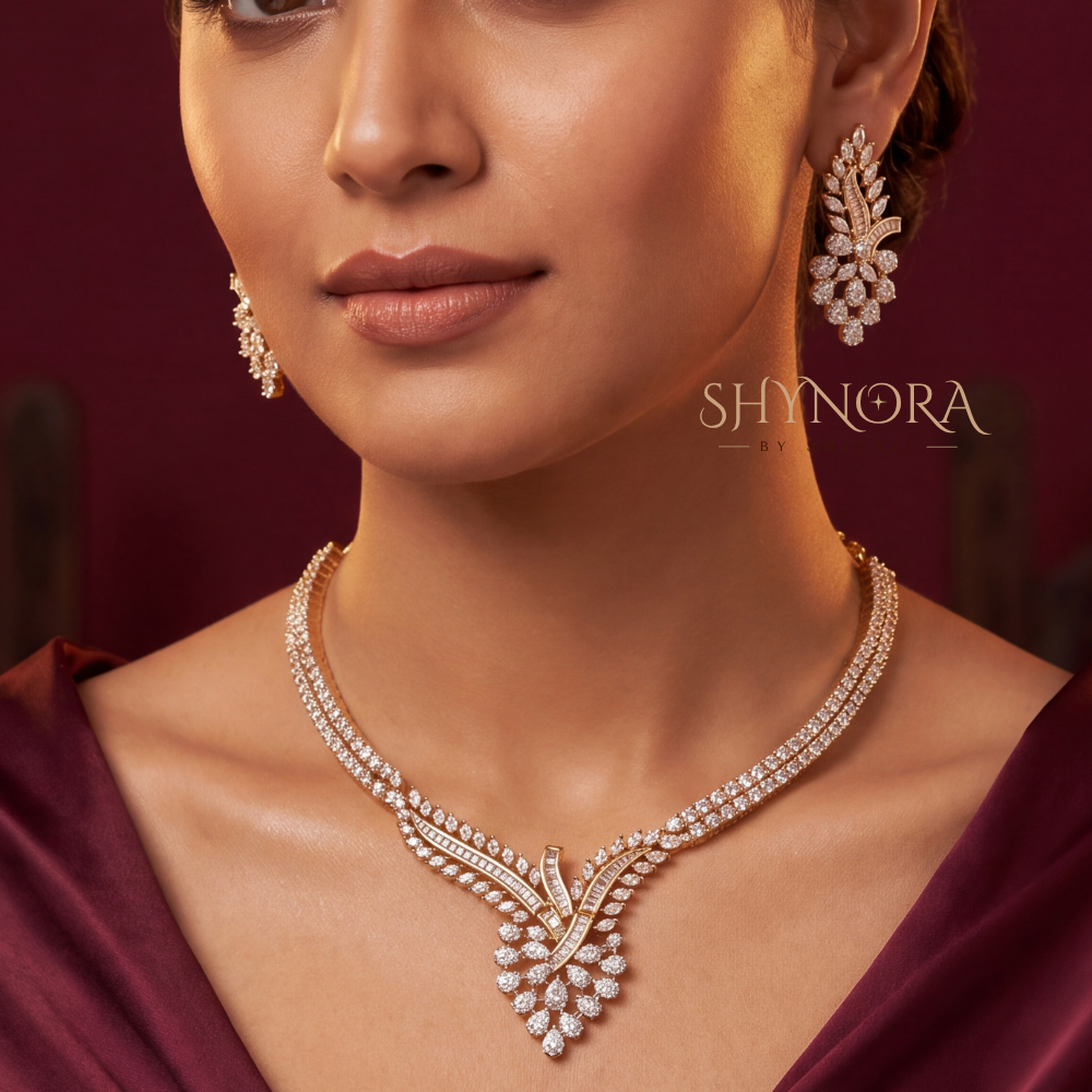 Floral Spray Necklace Set – Shynora By Shivali