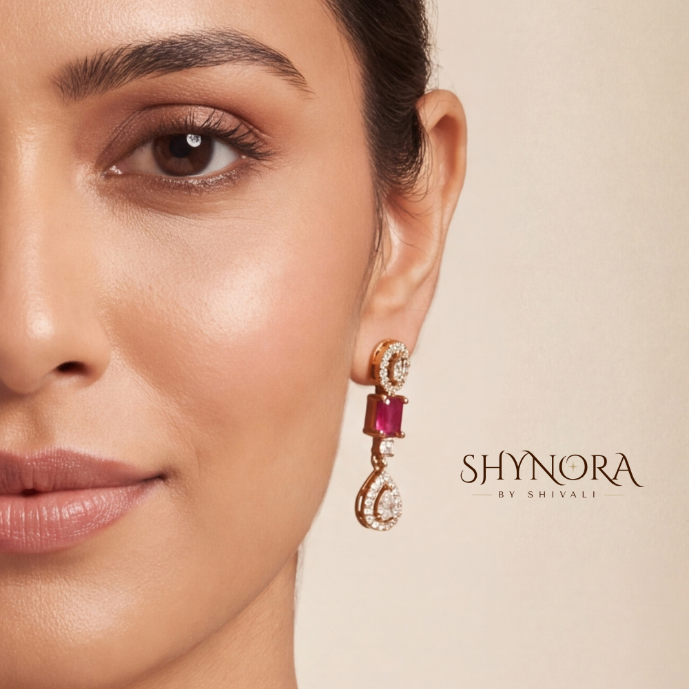 Ruby Multicolor Baguette Necklace Set – Shynora By Shivali