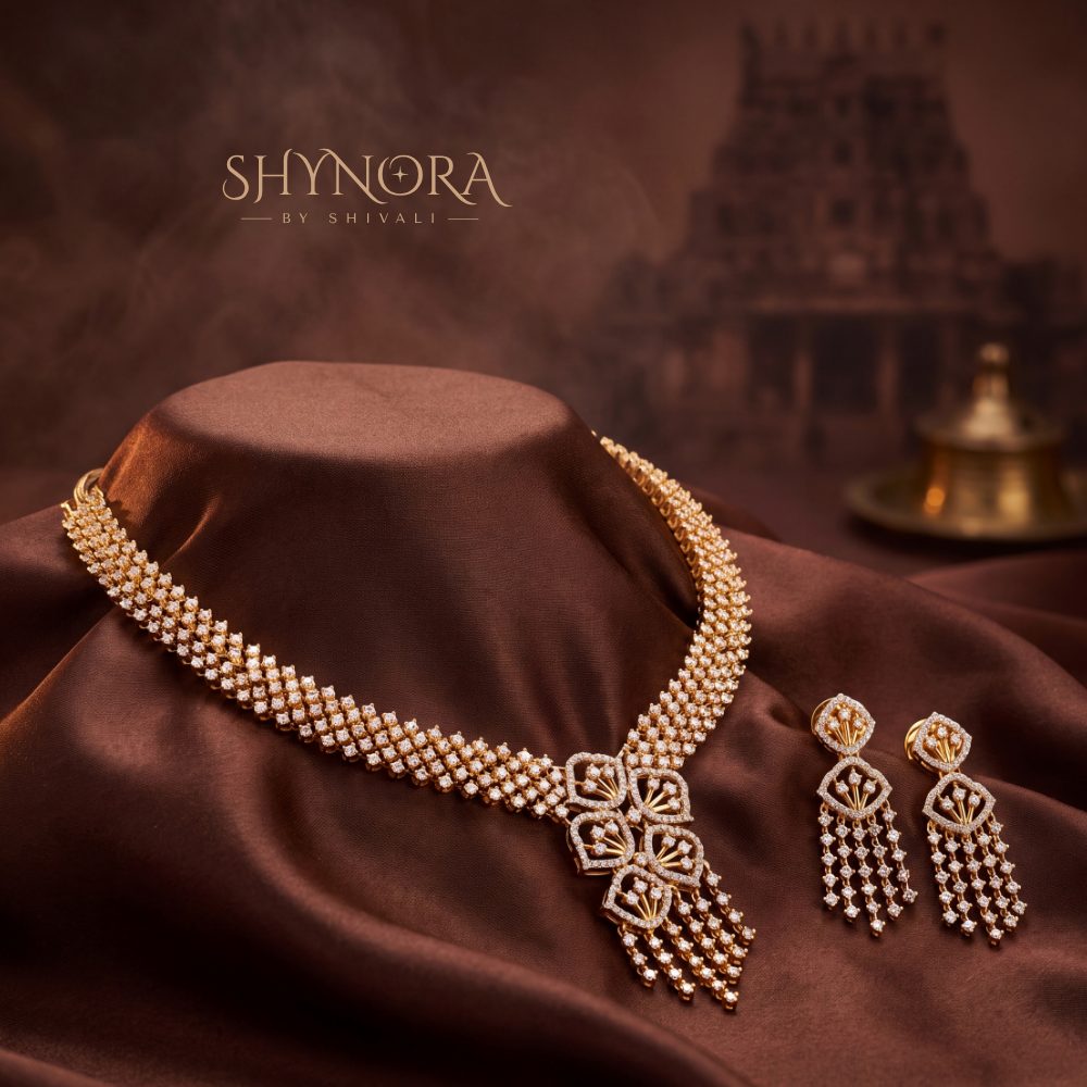 Floral Cluster Multi-Strand Necklace Set – Shynora By Shivali