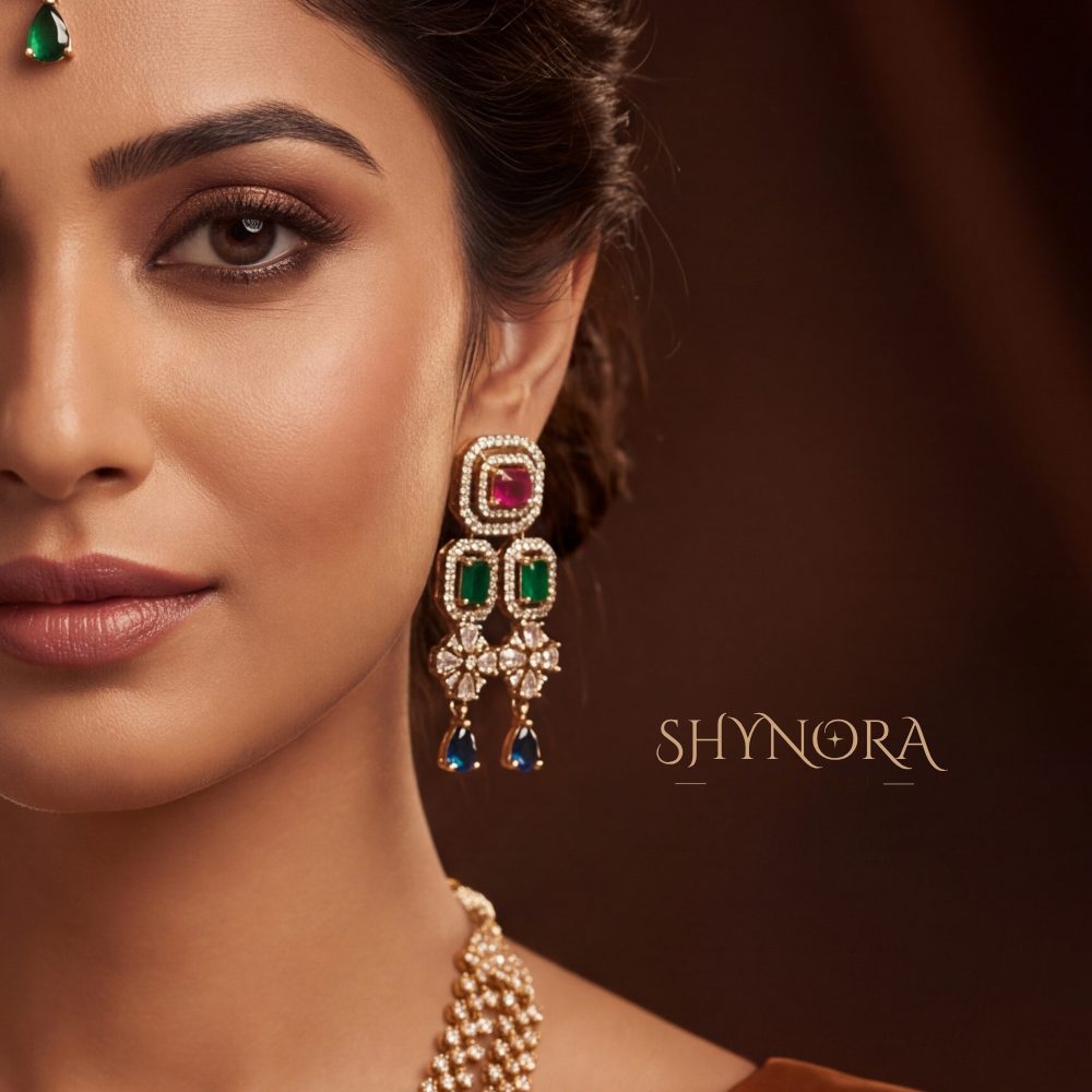 Multicolor Gemstone Two Layer Beaded Necklace Set – Shynora By Shivali