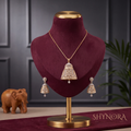 Tapered Cone AD Pendant Set – Shynora By Shivali