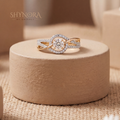 Round Halo Infinity Cocktail Ring – Shynora By Shivali