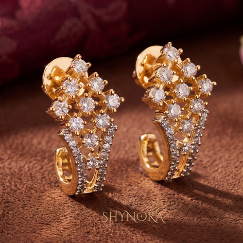 Diamond Kite Huggie Earrings – Shynora By Shivali