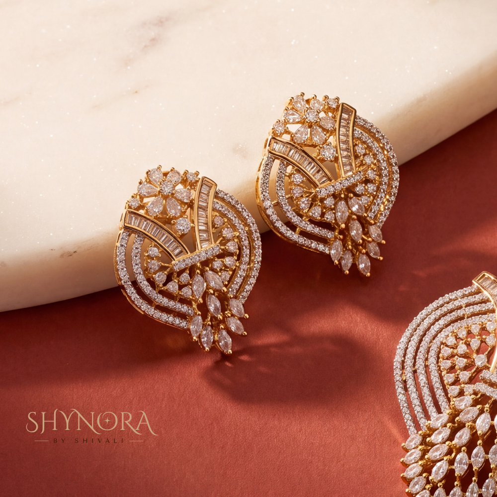 Baguette Starburst AD Pendant Set – Shynora By Shivali