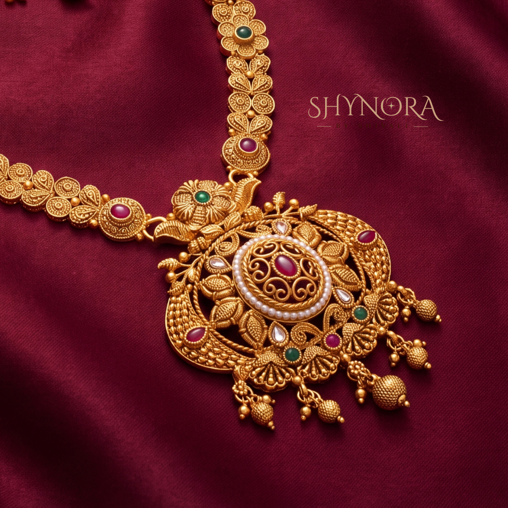 Antique Kundan Round Medallion Rani Haar – Shynora By Shivali