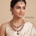 Ruby Three Layer Beaded Necklace Set – Shynora By Shivali