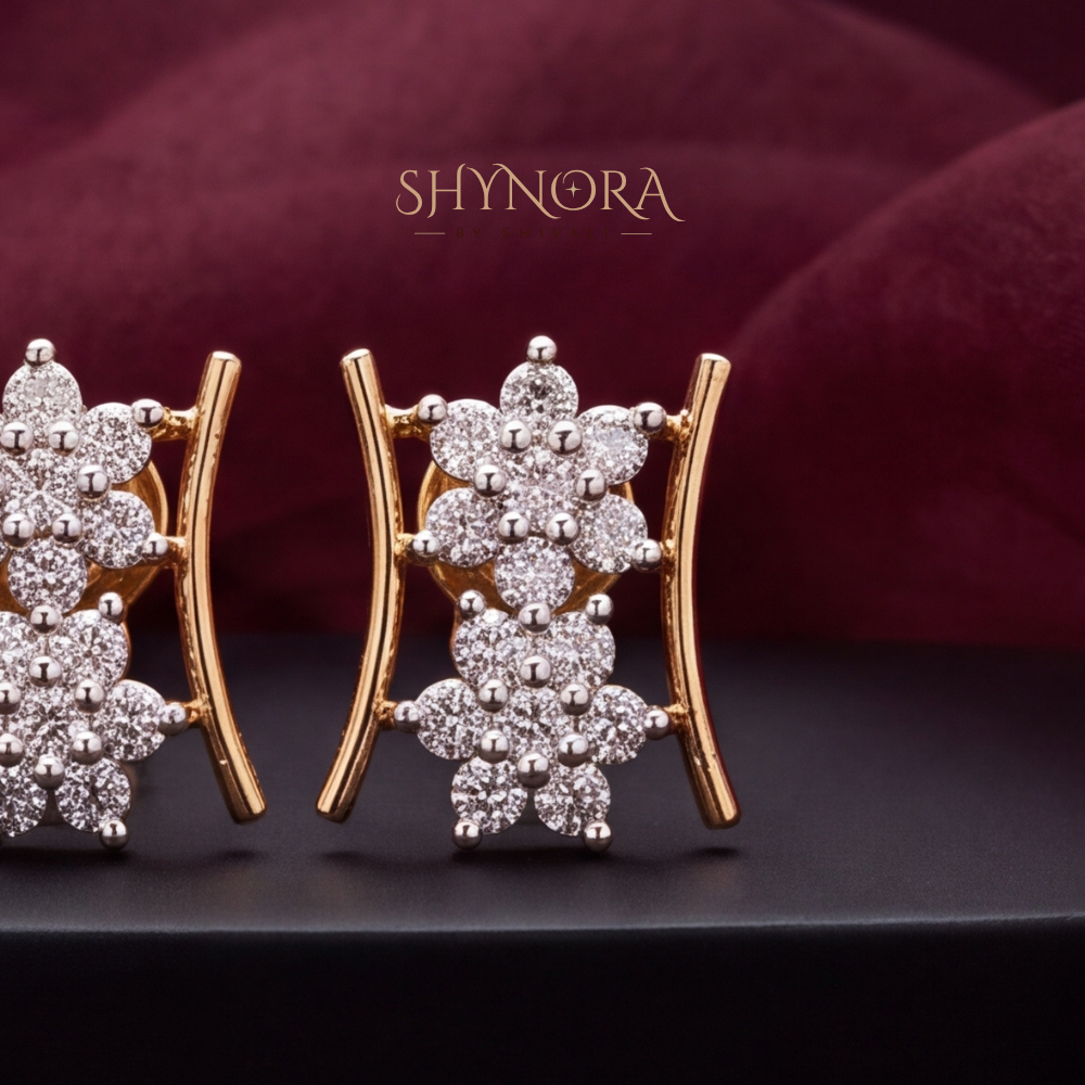 Double Floral Climber Earrings – Shynora By Shivali