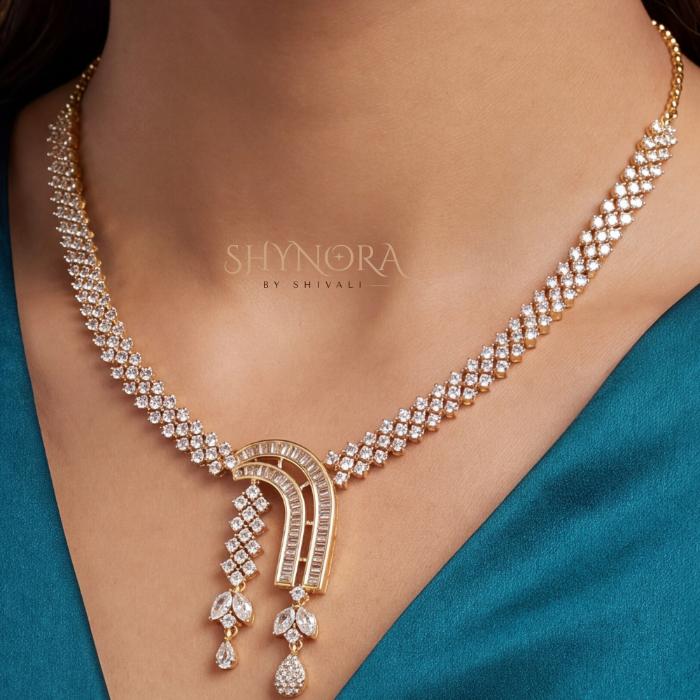 Diamond Tassel Choker Necklace – Shynora By Shivali