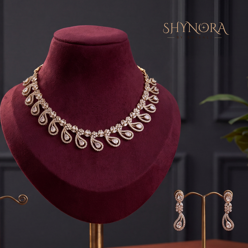 Paisley Swirl Necklace Set – Shynora By Shivali