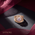 Diamond Delicate Floral Adjustable Ring – Shynora By Shivali