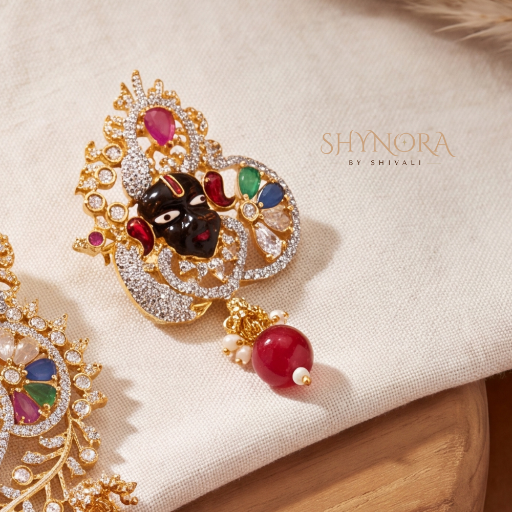 Multicolor Gemstone Cluster Pendant Set – Shynora By Shivali