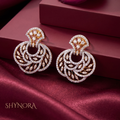 Diamond Fan Crescent Drop Earrings – Shynora By Shivali