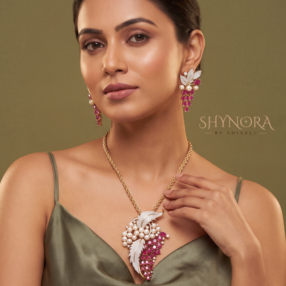 Diamond Fan Chandelier Pendant Set – Shynora By Shivali