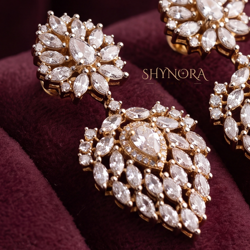 Chandbali Floral Teardrop Earrings – Shynora By Shivali