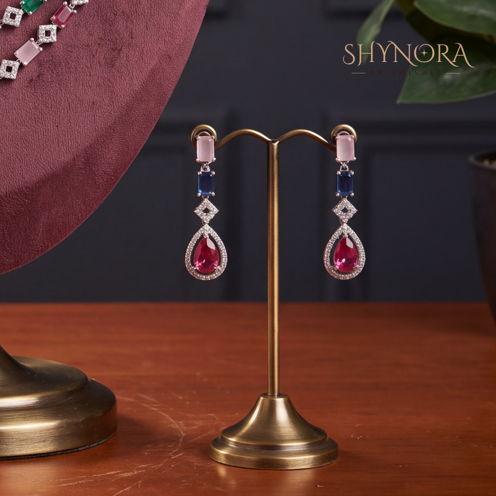 Multicolor Gemstone Two Layer Necklace Set – Shynora By Shivali
