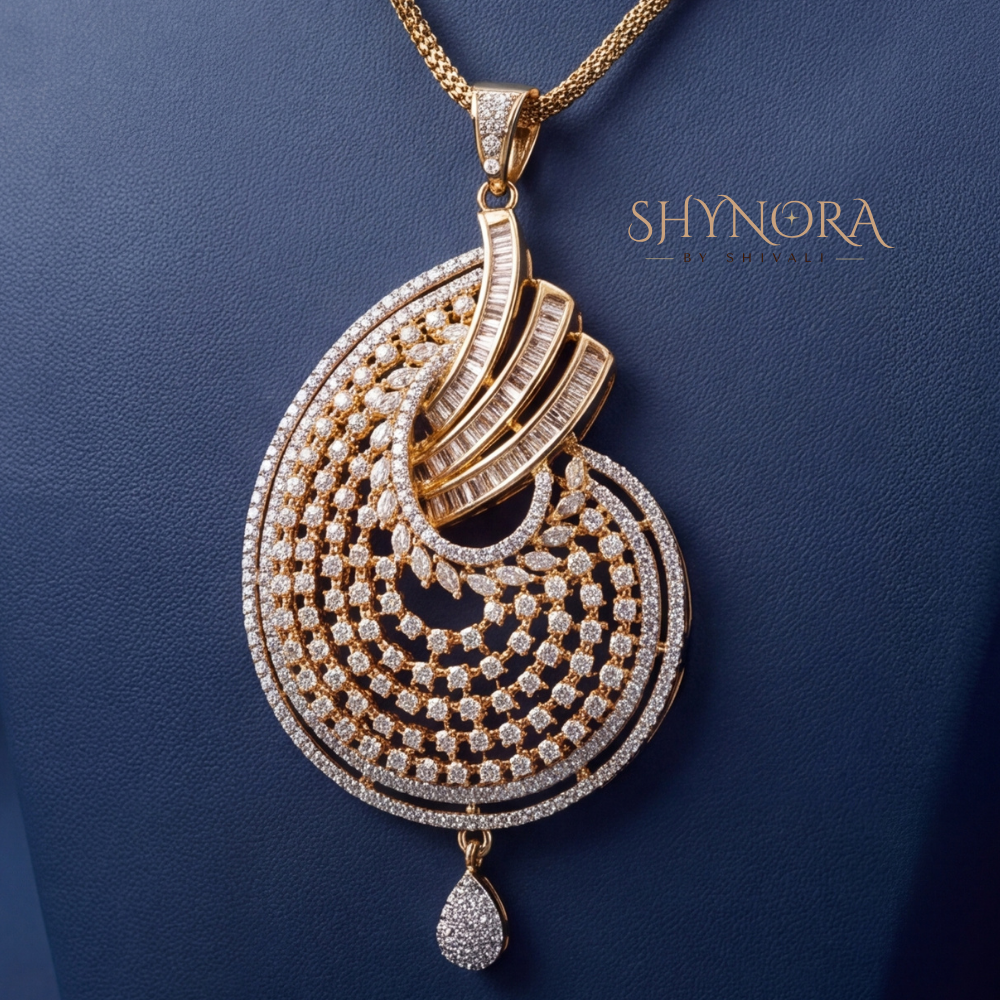 Paisley Swirl Drop Pendant Set – Shynora By Shivali