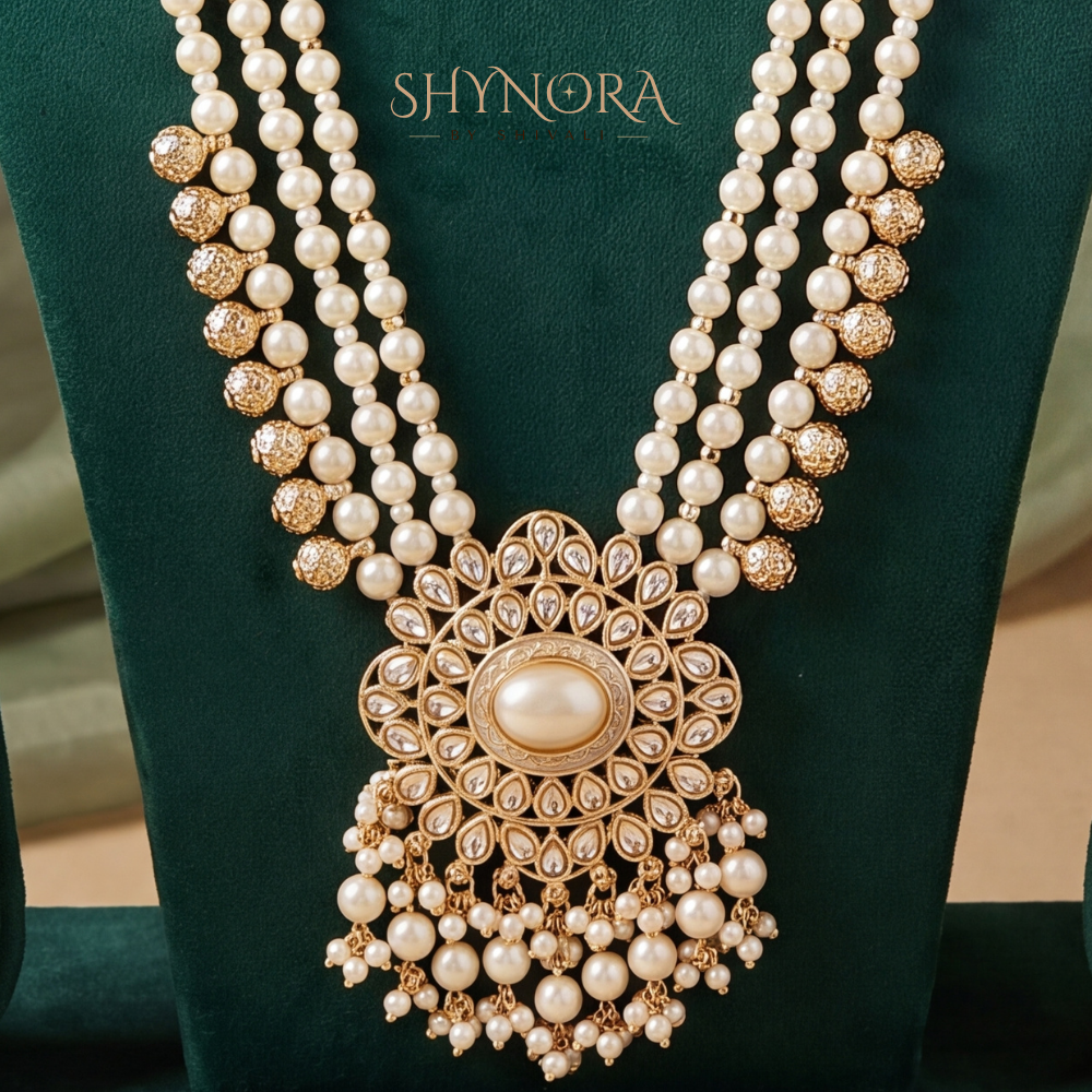 Pearl Strand Baguette Panel Rani Haar – Shynora By Shivali