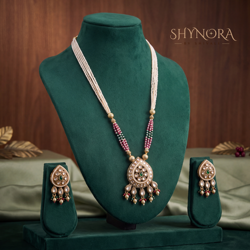Colored Kundan Pearl Strand Rani Haar – Shynora By Shivali