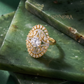 Marquise Cluster Openwork Cocktail Ring – Shynora By Shivali