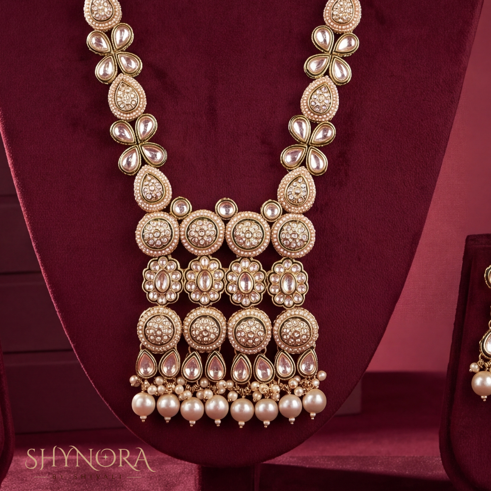 Pearl Strand Kundan Medallion Rani Haar – Shynora By Shivali