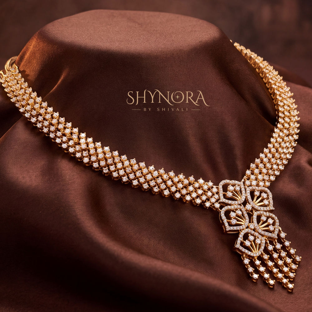 Floral Cluster Multi-Strand Necklace Set – Shynora By Shivali