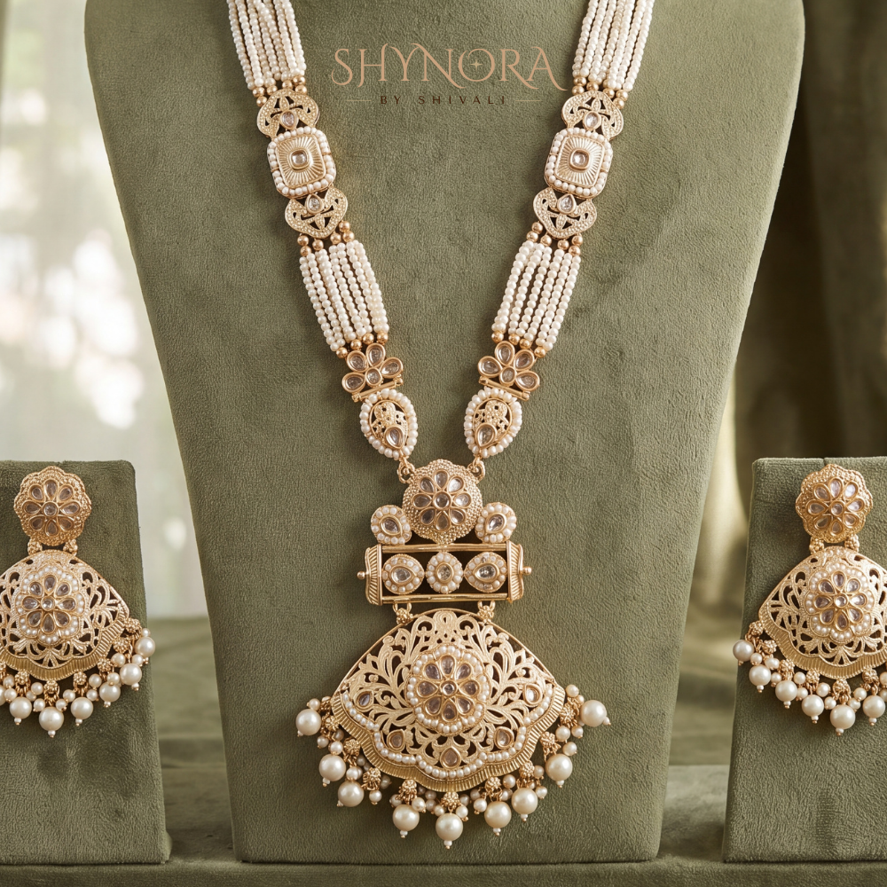 Pearl Strand Ornate Medallion Rani Haar – Shynora By Shivali