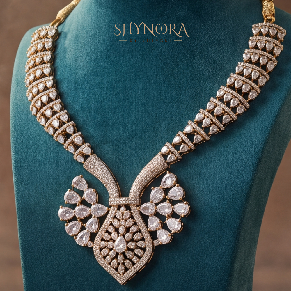 Multi-Strand Floral Pendant Necklace Set – Shynora By Shivali