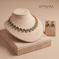 Emerald Kite Link Necklace Set – Shynora By Shivali