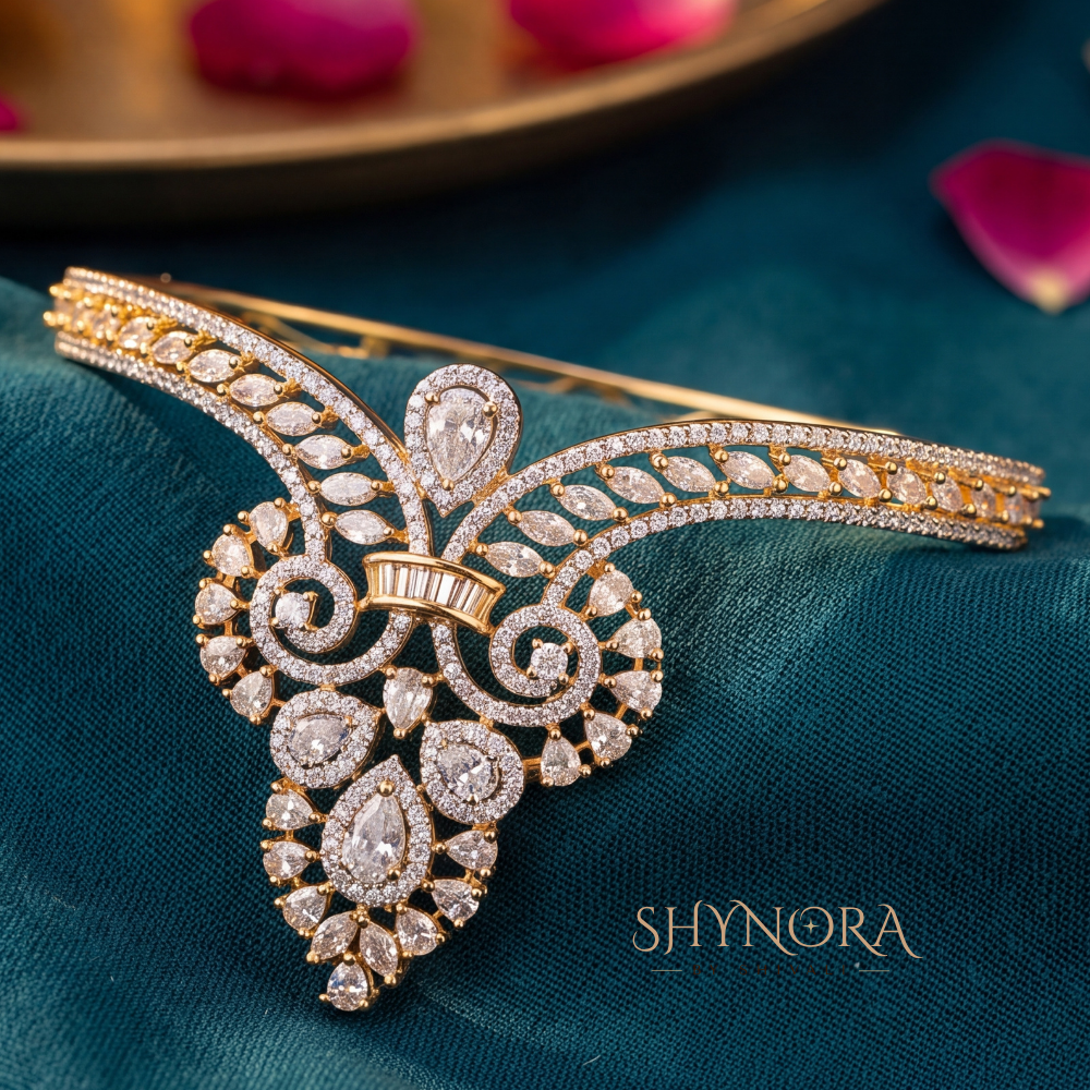 Spiral Paisley Open Kada – Shynora By Shivali