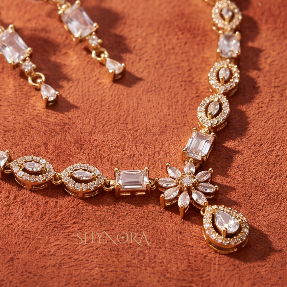 Starburst Pendant Necklace Set – Shynora By Shivali