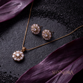 Round Cluster Pendant Set – Shynora By Shivali